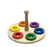 Korongok építőtorony játék Montessori